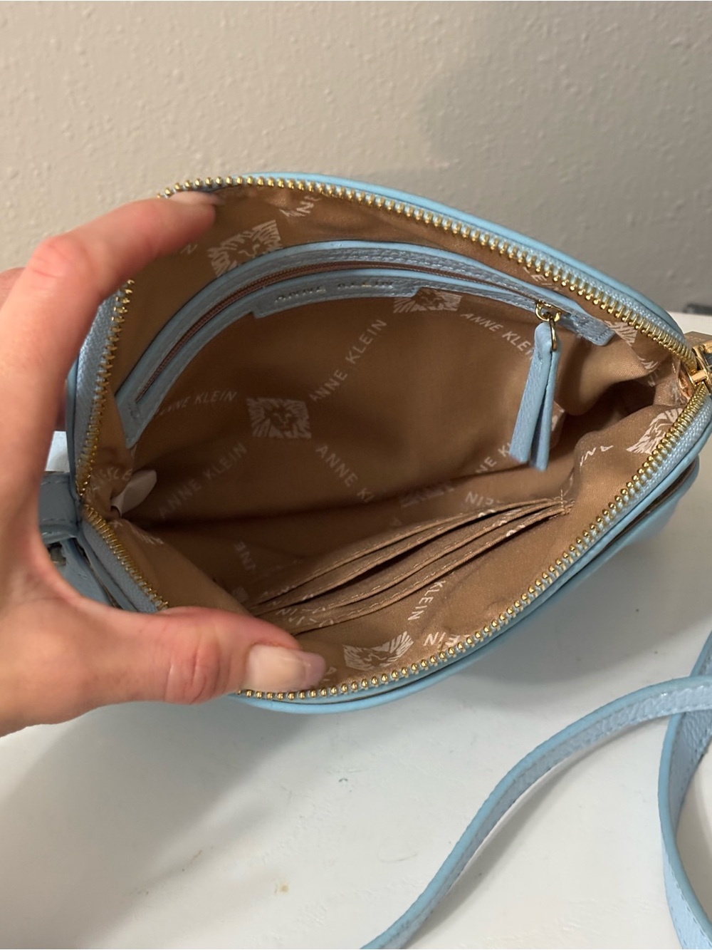 Anne Klein Baby Blue Small Crossbody Bag - NWOT - Picture 7 of 13